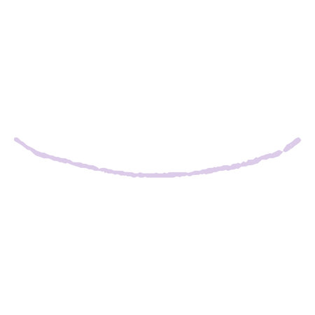 Lilac pastel color crayon arc line doodle, vector wave underlined, handwriting pencil chalk stroke, kids doodle scribbleのイラスト素材