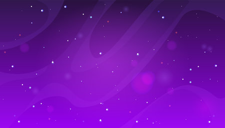 Starry night sky vector background, cosmic purple gradient with stardust, realistic galaxy space, universe wallpaperのイラスト素材