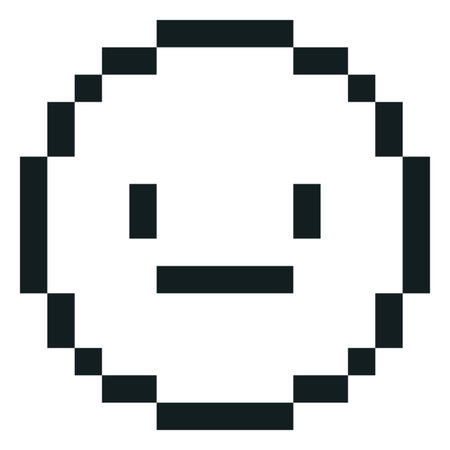 Awe emoji emoticon pixel art vector icon, black outline 8 bit astonished face, retro video game avatar wonder expressionのイラスト素材
