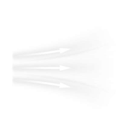 White straight airflow arrows, direction of movement, circulation, temperature.のイラスト素材