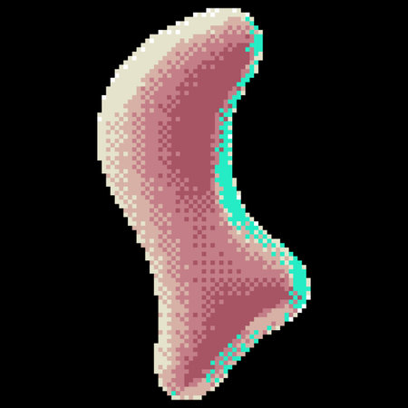 3D pink blob splash vector pixel art, Y2K style drop liquid surface with holographic reflection, aesthetic spilled fluidのイラスト素材