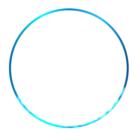 Fire frame in the shape of ring, vector blue circle fiery frame, burning clipping mask round border light effectのイラスト素材