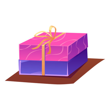 Handmade natural soap blue and pink colors flat vector, soap brick decorated with rope bow, spa aromatherapy cosmeticのイラスト素材
