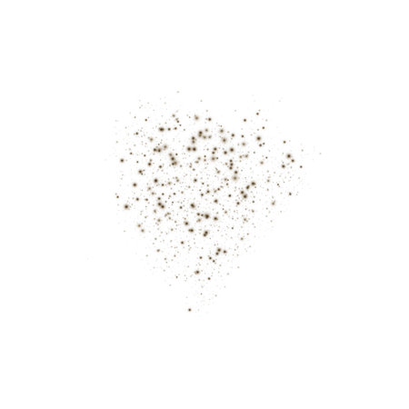 Dust powder or particles scattered, vector realistic dusty overlay texture, sand splash effect, ground spices splatterのイラスト素材