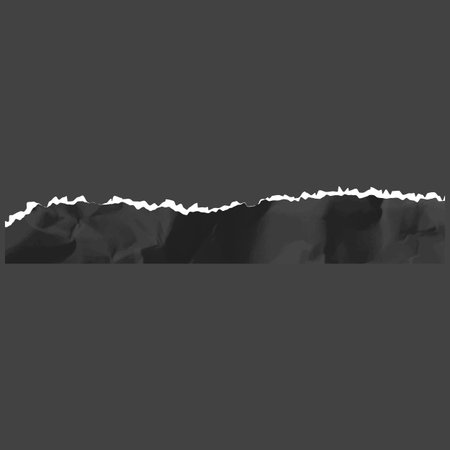 Black crumpled torn paper strip, torn sheet of page fragment, vector realistic wrinkled scrap with straight bottom edgeのイラスト素材