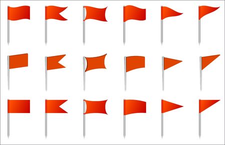 Flag pinsのイラスト素材