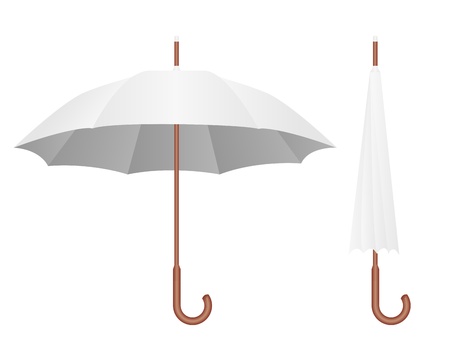 White parasolのイラスト素材