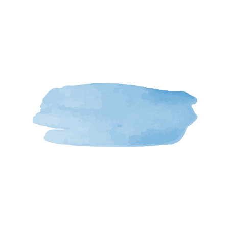 Blue watercolor wet wash splash brush background. Vector illustration element for birthday card, it's a boy, fathers day, quotes and much more.のイラスト素材