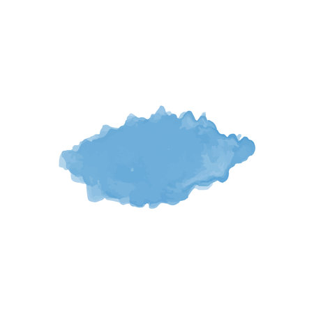 Blue watercolor wet wash splash brush background. Vector illustration element for birthday card, it's a boy, fathers day, quotes and much more.のイラスト素材