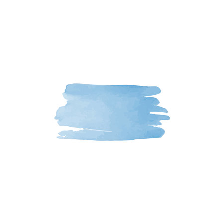 Blue watercolor wet wash splash brush background. Vector illustration element for birthday card, it's a boy, fathers day, quotes and much more.のイラスト素材
