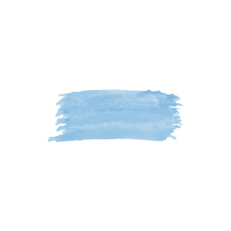 Blue watercolor wet wash splash brush background. Vector illustration element for birthday card, it's a boy, fathers day, quotes and much more.のイラスト素材