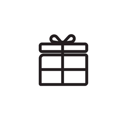 Gift,present icon line outline style isolated on white background for your web and mobile app design, vector illustrationの写真素材