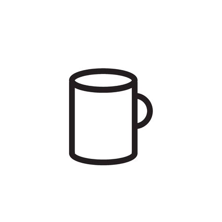 Cup icon thin line outline isolated on white background for your web and mobile app design, vector illustrationの写真素材