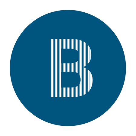 Abstract letter B logo vector font. Futuristic outline letter. High quality line single sign. Elegant creative white symbol on colorful background.Latin minimal alphabet letters. Universal vector iconの写真素材