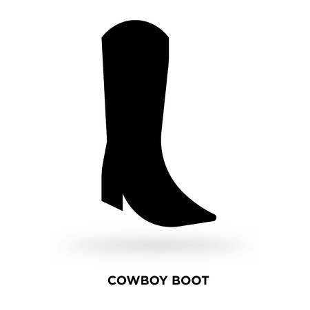 cowboy boot silhouette Vector illustration.のイラスト素材