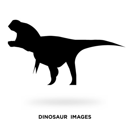 dinosaur images silhouette Vector illustration.のイラスト素材