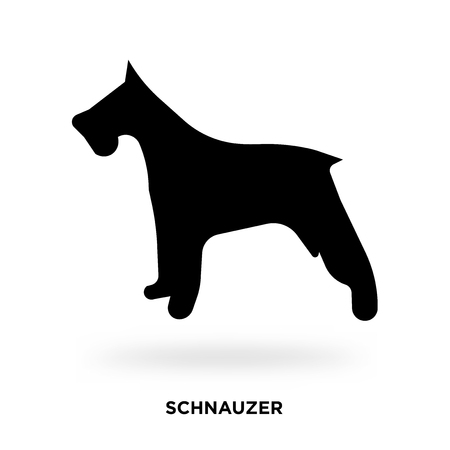 schnauzer silhouette Vector illustration.のイラスト素材