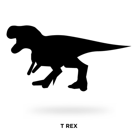 t-rex silhouette Vector illustration.のイラスト素材