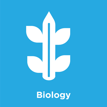 Biology icon isolated on a blue backgroundのイラスト素材
