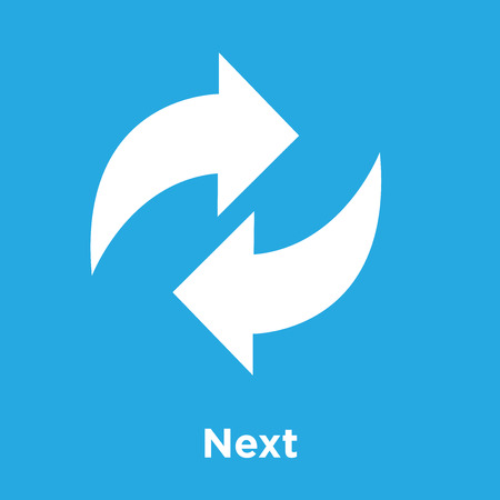 Next icon isolated on blue background, vector illustrationのイラスト素材