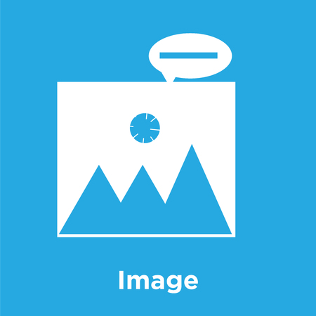 Image icon isolated on blue background, vector illustrationのイラスト素材