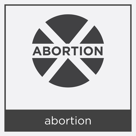 Abortion icon isolated on white background with black borderのイラスト素材