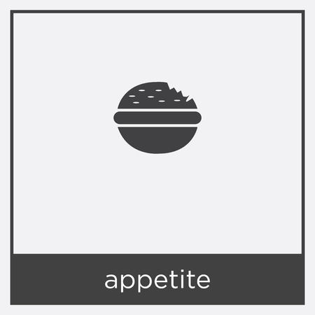 appetite icon isolated on white background with black borderのイラスト素材