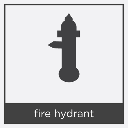 Fire hydrant icon isolated on white background with black border.のイラスト素材