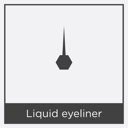 Liquid eyeliner icon isolated on white background with black borderのイラスト素材