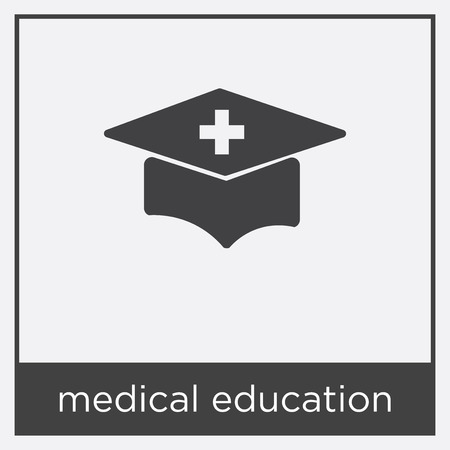 medical education icon isolated on white background with black borderのイラスト素材