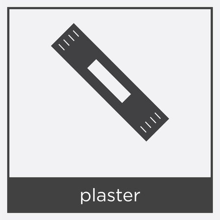 plaster icon isolated on white background with black borderのイラスト素材