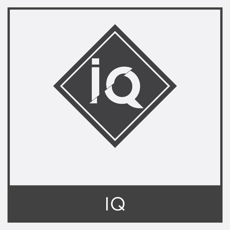 IQ icon isolated on white background with black borderのイラスト素材