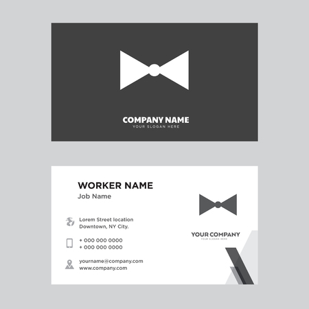 Bow black business card design template, Visiting for your company, Modern Creative and Clean identity Card Vectorのイラスト素材