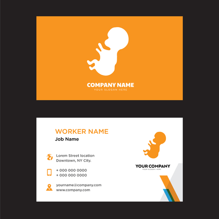 baby business card design template, Visiting for your company, Modern Creative and Clean identity Card Vectorのイラスト素材