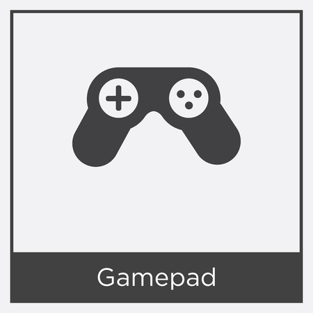 Gamepad icon isolated on white background with gray frame, sign and symbolのイラスト素材