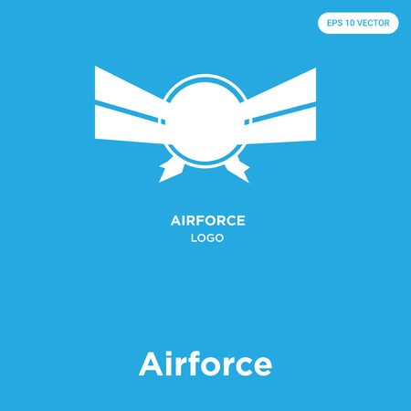 Airforce vector icon isolated on blue background, sign and symbolのイラスト素材