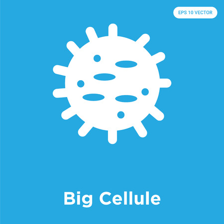 Big Cellule vector icon isolated on blue background, sign and symbolのイラスト素材