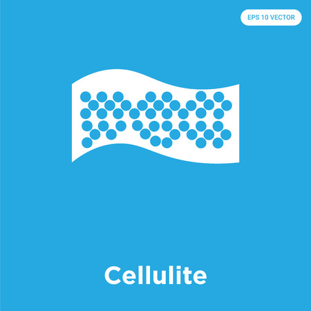 Cellulite vector icon isolated on blue background, sign and symbolのイラスト素材
