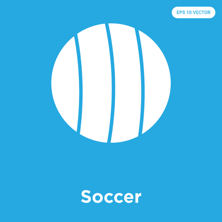 Soccer vector icon isolated on blue background, sign and symbolのイラスト素材