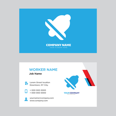 Bell business card design template, Visiting for your company, Modern horizontal identity Card Vectorのイラスト素材