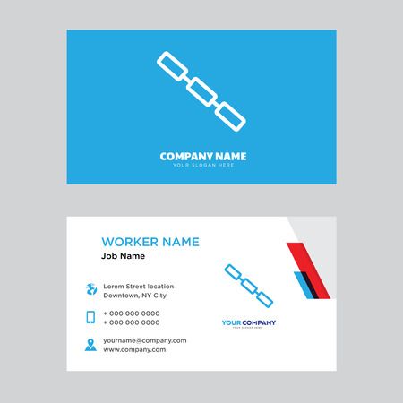 Link business card design template. Modern horizontal identity Card Vector.のイラスト素材