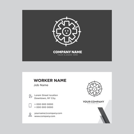 Technical Support business card design template, Visiting for your company, Modern horizontal identity Card Vectorのイラスト素材