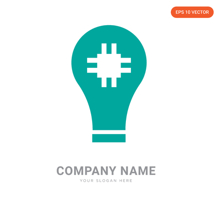 Light bulb company logo design template, Light bulb logotype vector icon, business corporativeのイラスト素材