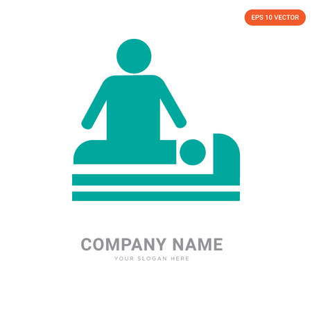 Relaxing Massage company logo design template, Relaxing Massage logotype vector icon, business corporativeのイラスト素材