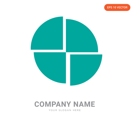 Pie chart company logo design template, Pie chart logotype vector icon, business corporativeのイラスト素材