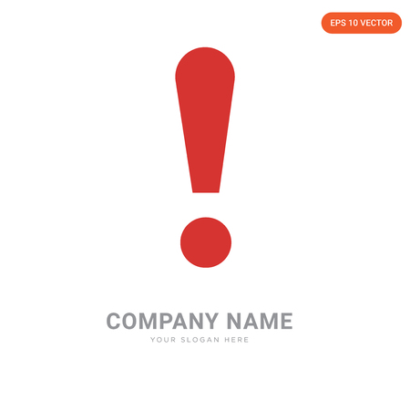 Warning company logo design template, Warning logotype vector icon, business corporativeのイラスト素材