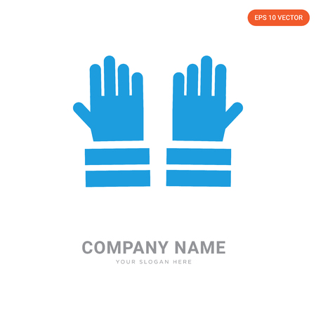 Gloves company logo design template, Gloves logotype vector icon, business corporativeのイラスト素材