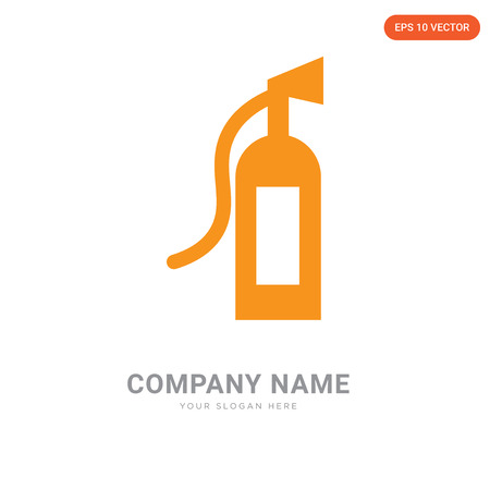 Fire extinguisher company logo design template, Fire extinguisher logotype vector icon, business corporativeのイラスト素材