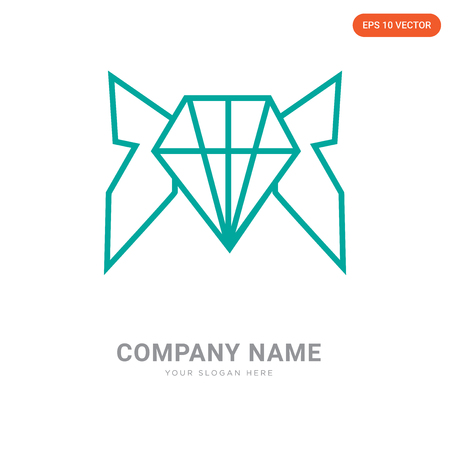 Diamond company logo design template, Diamond logotype vector icon, business corporativeのイラスト素材