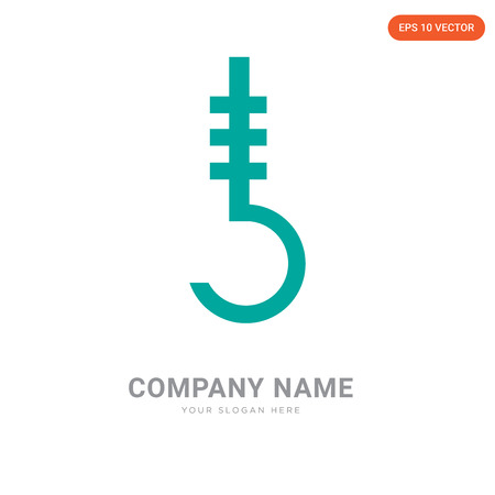 Hook company logo design template, Hook logotype vector icon, business corporativeのイラスト素材